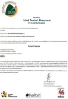 Certificat Label Biosourcé